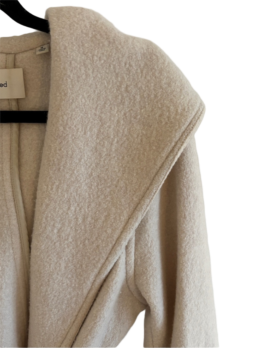 Aritzia Wilfred Acre Robe Belted Merino Wool Robe Jacket Medium - Picture 5 of 13